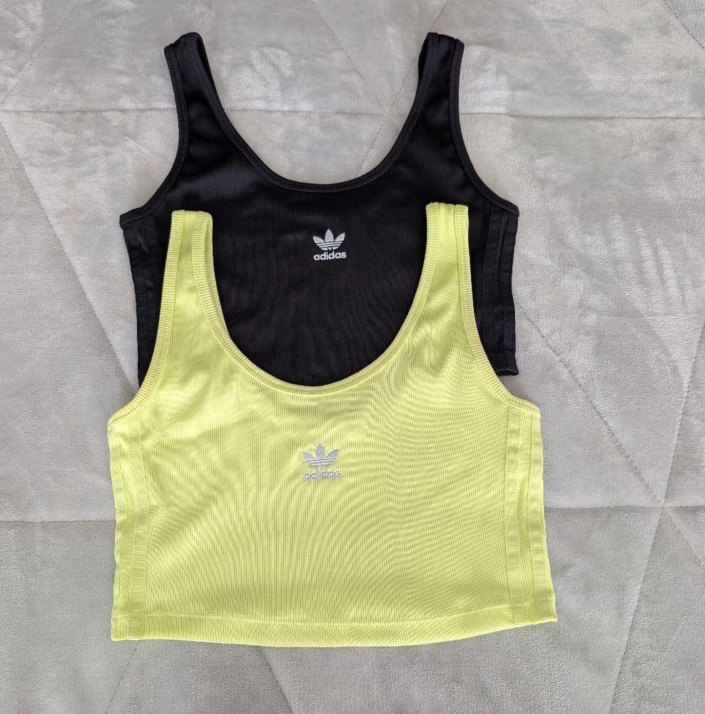 Set of 2 Adidas Cropped Tanks